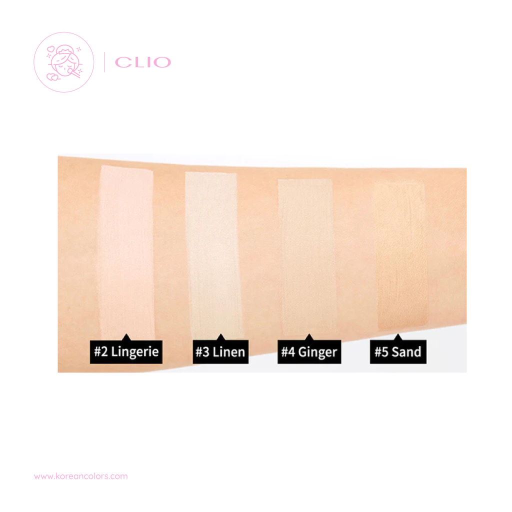 CLIO Kill Cover Fixer Cushion base de maquillaje coreano tonos Calma la piel irritada 