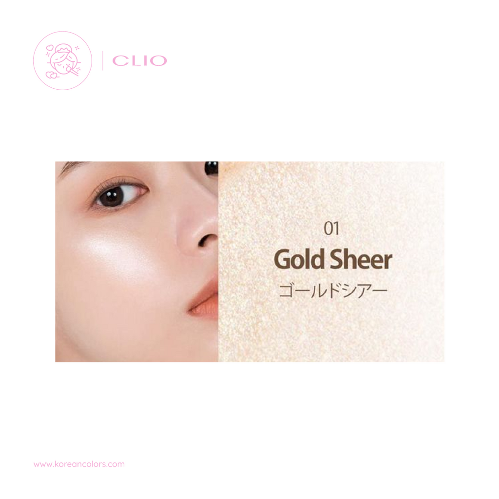 CLIO PRISM Highlighter Iluminador coreano original gold sheer fairy pink