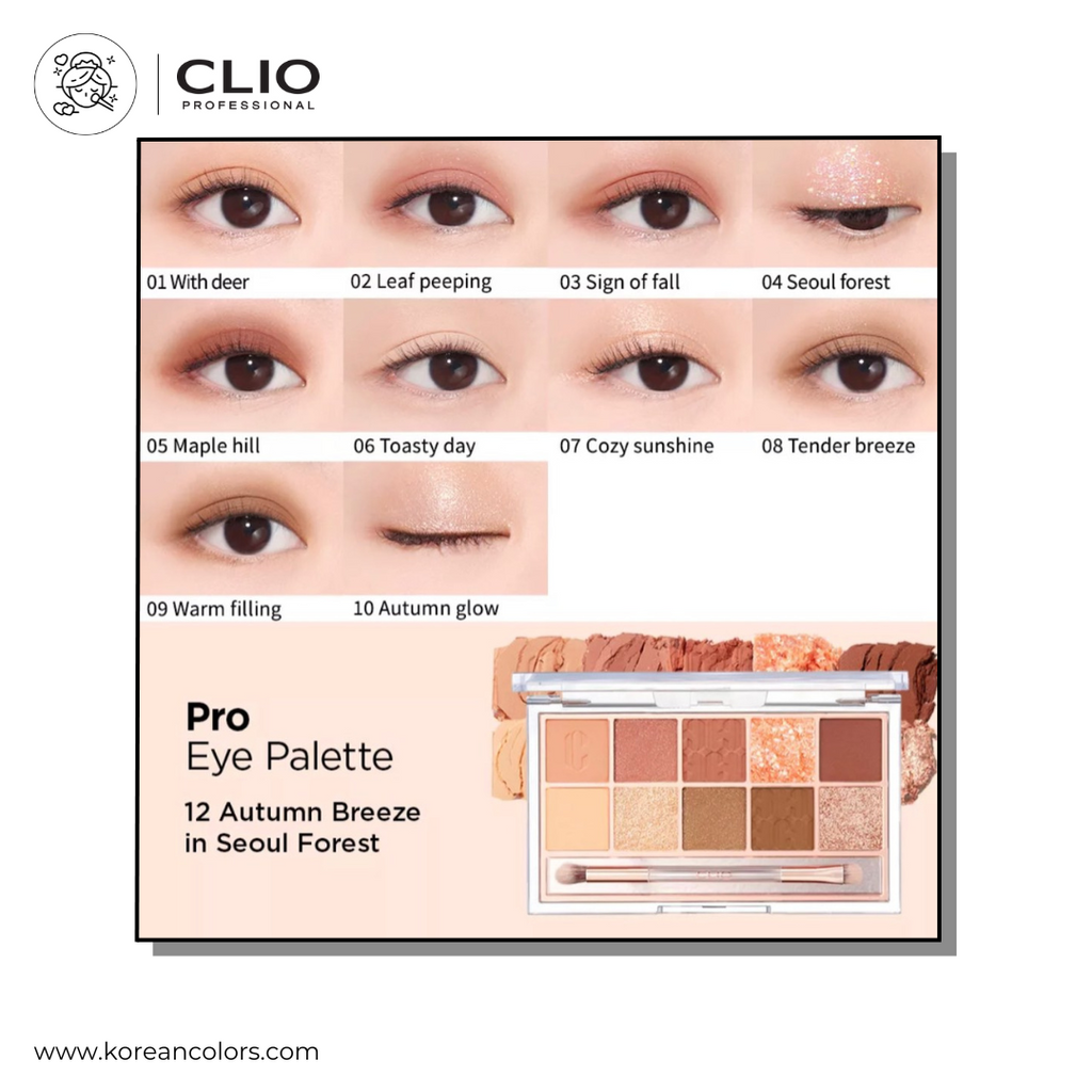 Clio Pro Eye Palette #12 Autumn Breeze In Seoul Forest