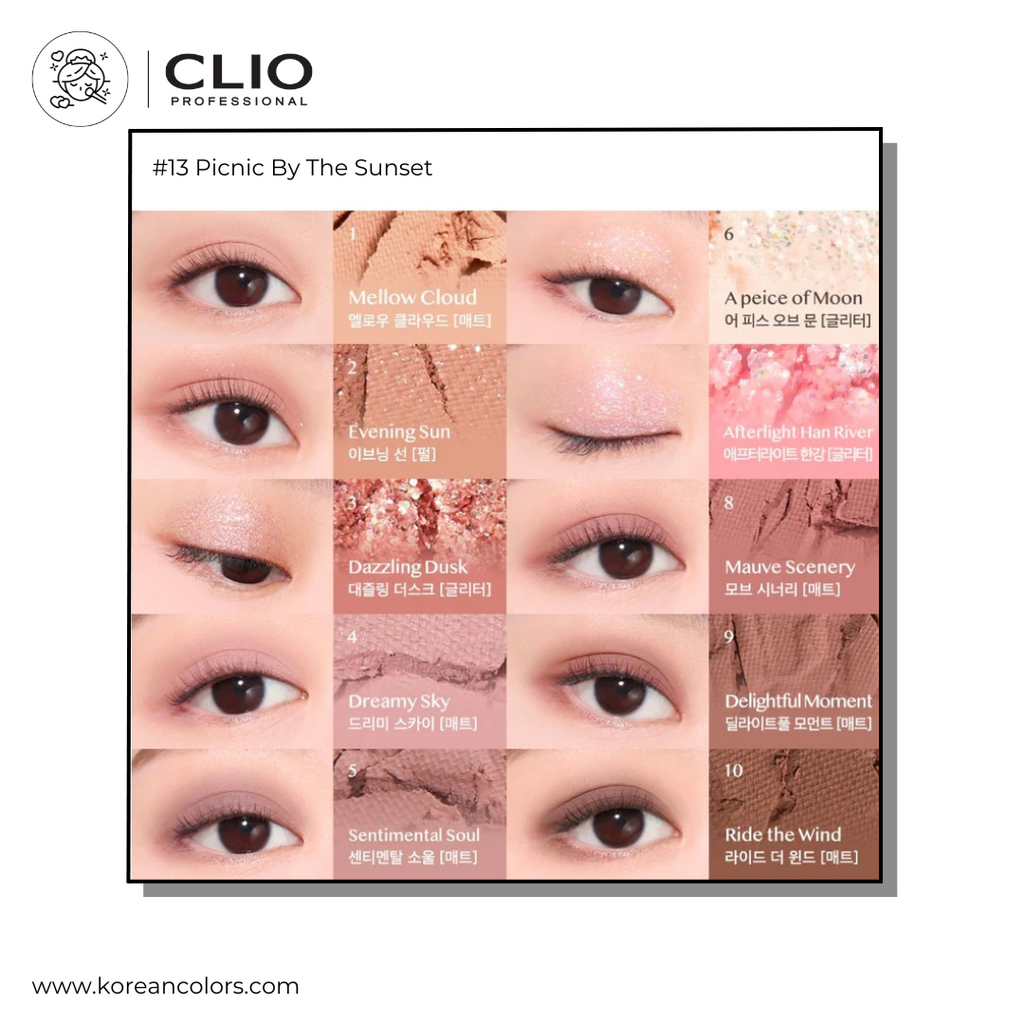 Clio Pro Eye Palette #13 Picnic By The Sunset