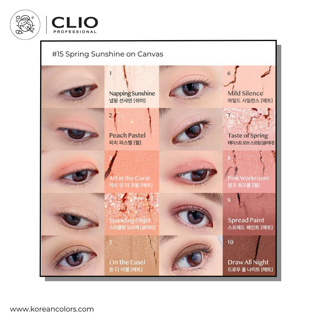 CLIO Pro palette #15 Spring Sunshine on Canvas
