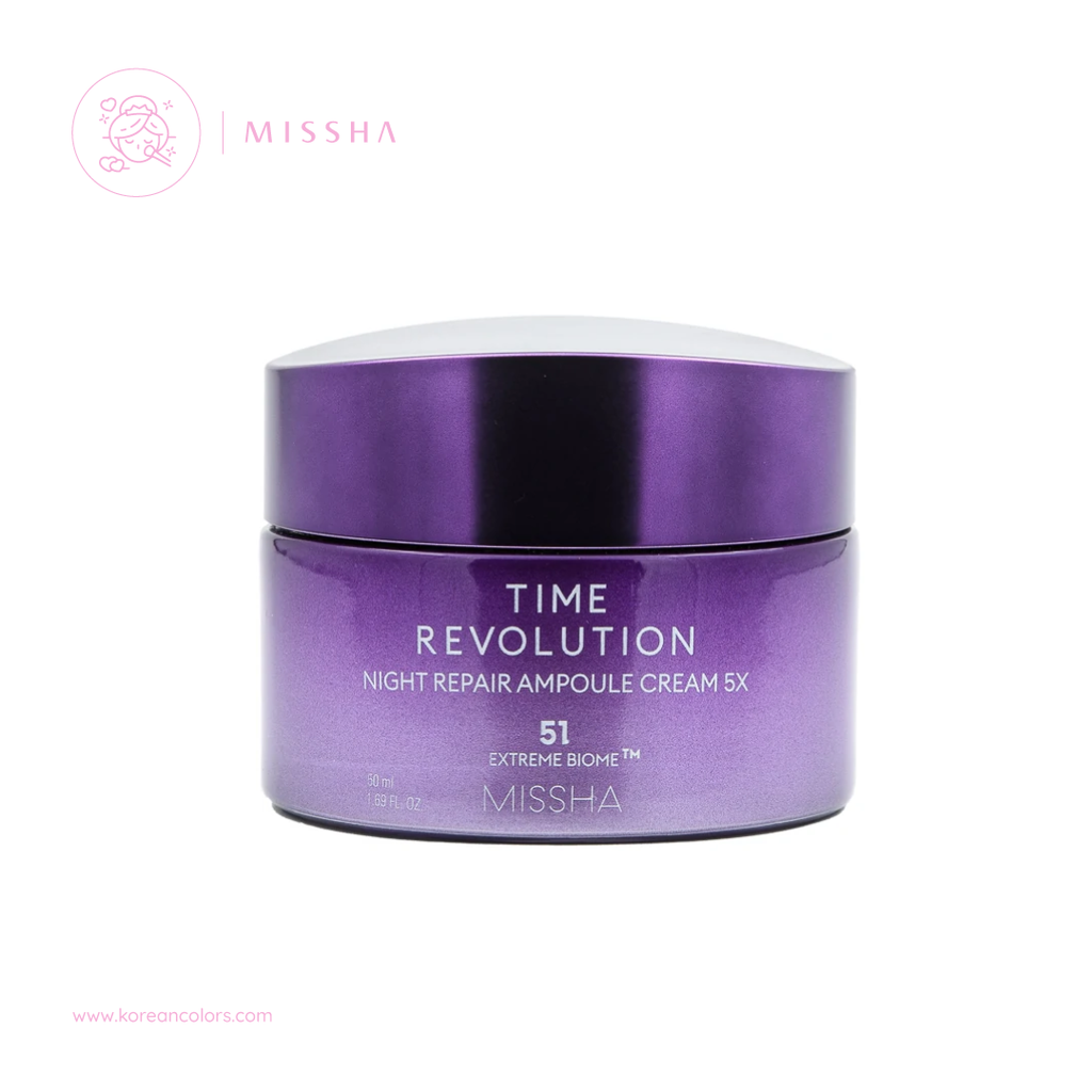 Missha Time Revolution Night Repair Ampoule Cream Crema Nocturna hidratante coreana